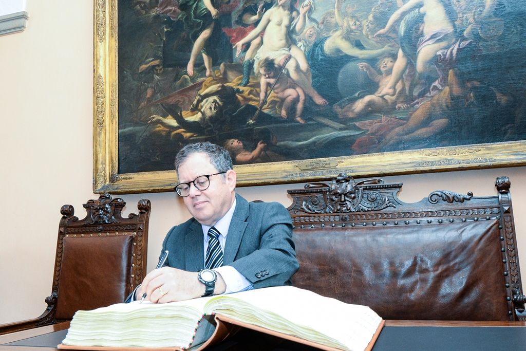 Velvyslanec Státu Izrael v ČR J. E. Daniel Meron zavítal do Plzně (foto: M. Pecuch, 3.5.2019)