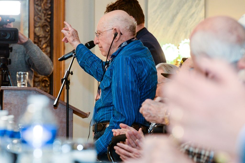 Slavnosti svobody 2019 - Beseda veteránů se studenty (foto: M. Pecuch, 3.5.2019)