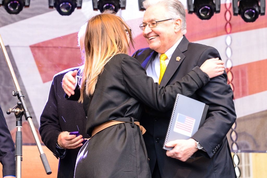 Slavnosti svobody 2019 - Stipendium gen. Pattona pro Adélu Machovou (foto: M. Pecuch, 4.5.2019)