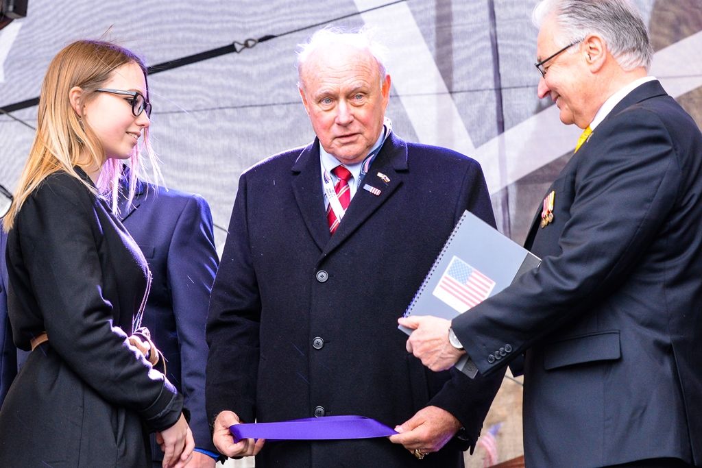 Slavnosti svobody 2019 - Stipendium gen. Pattona pro Adélu Machovou (foto: M. Pecuch, 4.5.2019)