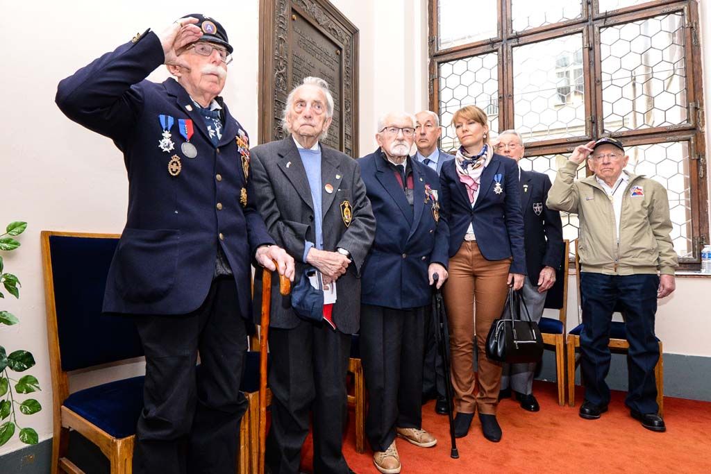 Slavnosti svobody 2019 - Setkání s velvyslanci a pietní akt na plzeňské radnici (foto: M. Pecuch, 6.5.2019)