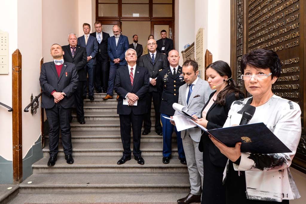 Slavnosti svobody 2019 - Setkání s velvyslanci a pietní akt na plzeňské radnici (foto: M. Pecuch, 6.5.2019)