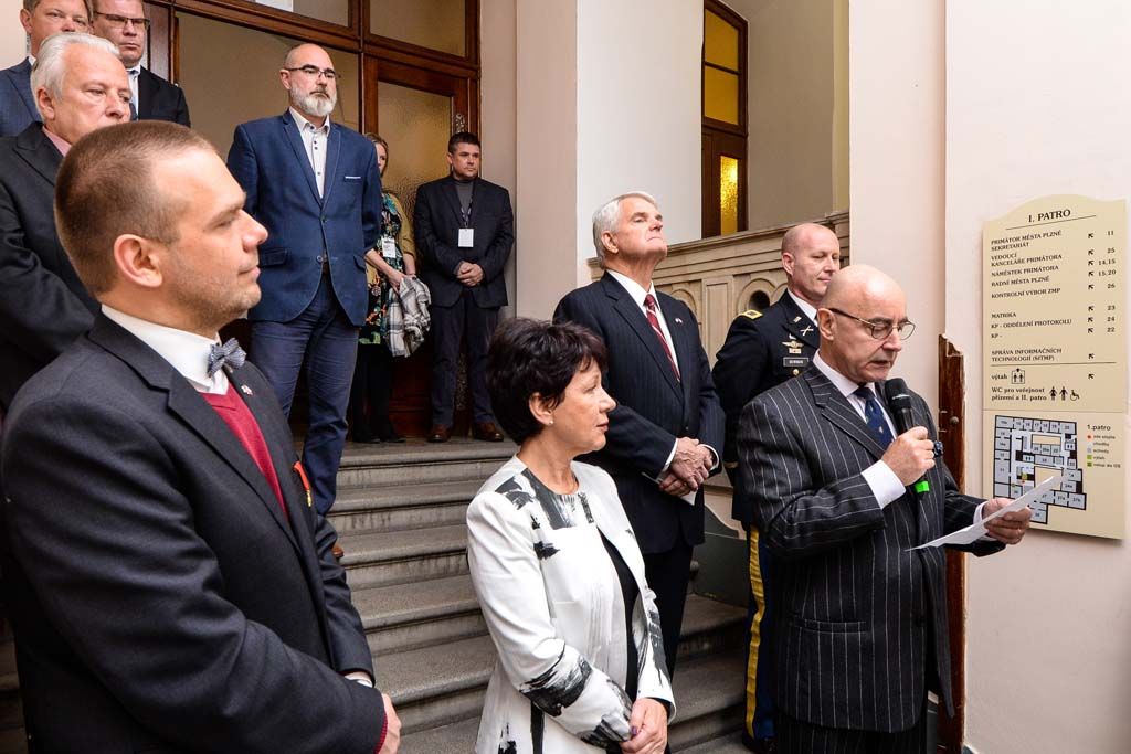 Slavnosti svobody 2019 - Setkání s velvyslanci a pietní akt na plzeňské radnici (foto: M. Pecuch, 6.5.2019)