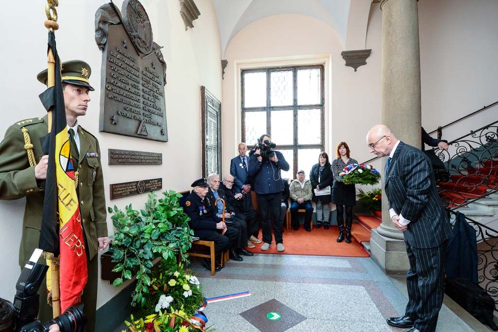 Slavnosti svobody 2019 - Setkání s velvyslanci a pietní akt na plzeňské radnici (foto: M. Pecuch, 6.5.2019)