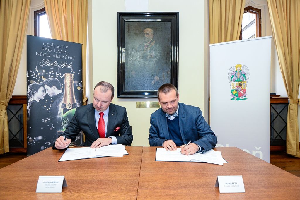 Město Plzeň a Bohemia Sekt se budou vzájemně propagovat (foto: M. Pecuch, 17.5.2019)