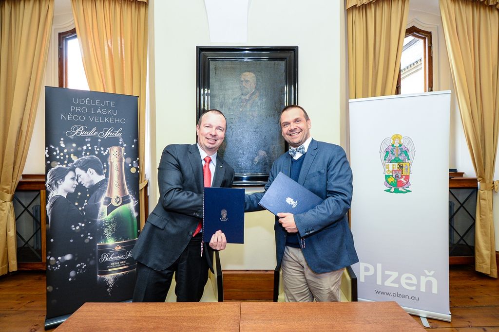 Město Plzeň a Bohemia Sekt se budou vzájemně propagovat (foto: M. Pecuch, 17.5.2019)