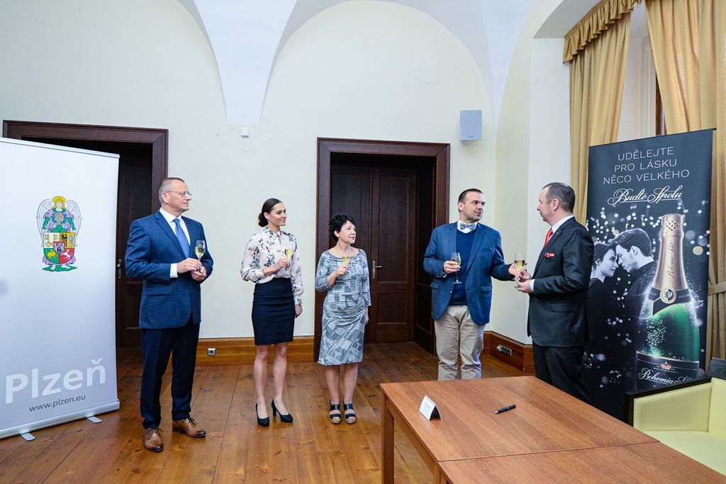 Město Plzeň a Bohemia Sekt se budou vzájemně propagovat (foto: M. Pecuch, 17.5.2019)