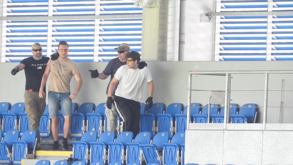 Zásah při střelbě na fotbalovém stadionu cvičilo přes 300 osob (foto: L. Jarolím, 4.6.2019)