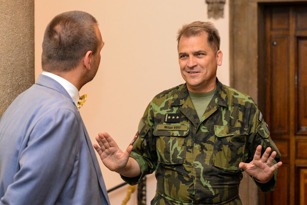 Přijetí velitelů posádkových velitelství na plzeňské radnici (foto: M. Pecuch, 11.6.2019)