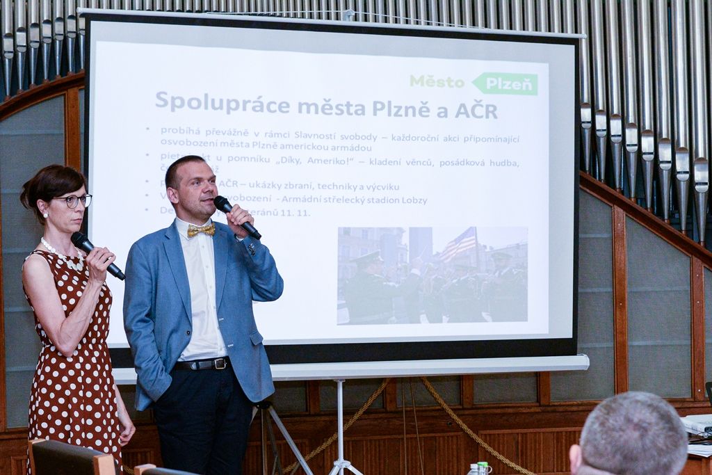 Přijetí velitelů posádkových velitelství na plzeňské radnici (foto: M. Pecuch, 11.6.2019)