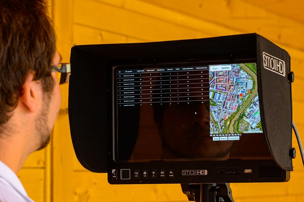 Čidla dronů (foto: M. Pecuch, 13.6.2019)