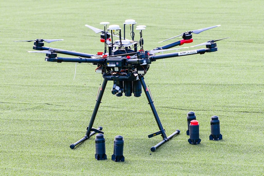 Čidla dronů (foto: M. Pecuch, 13.6.2019)