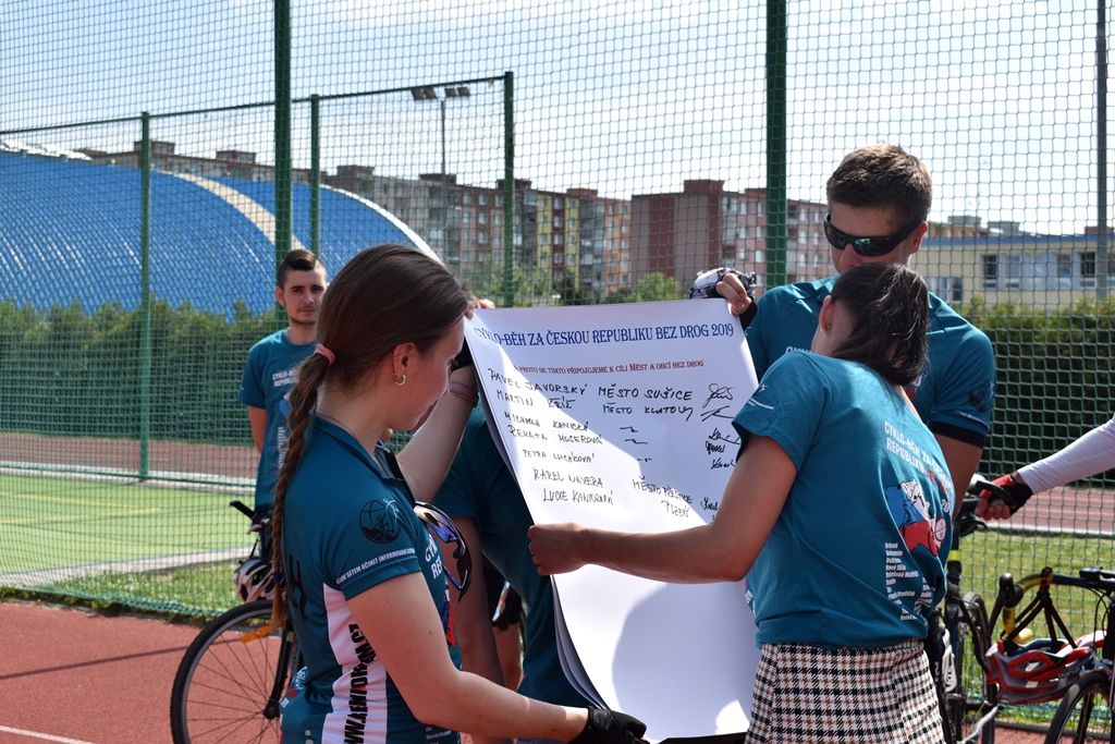 Cyklo-běh za ČR bez drog (foto: A. Jarošová, 18.6.2019)