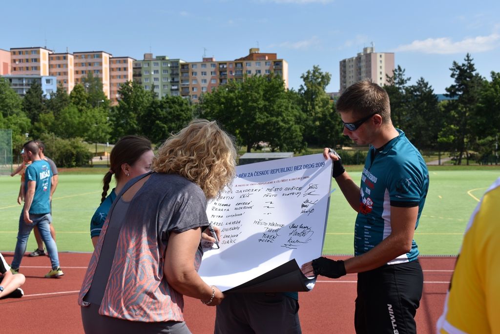 Cyklo-běh za ČR bez drog (foto: A. Jarošová, 18.6.2019)