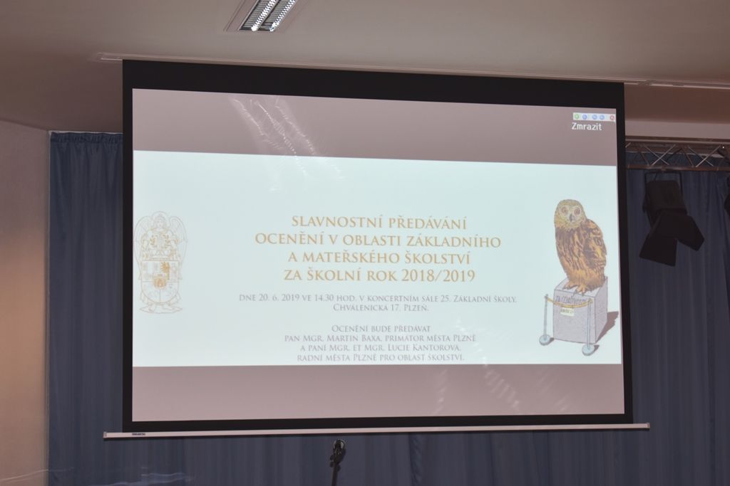 Ocenění pracovníků ve školství za školní rok 2018/2019 (foto: A. Jarošová, 20.6.2019)