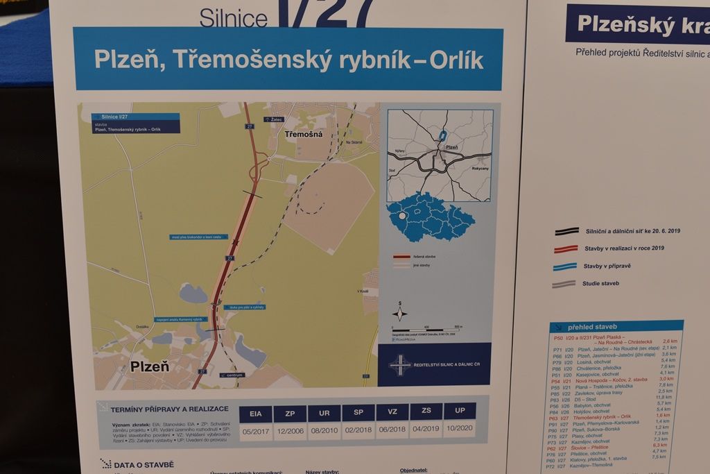 Zahájení stavby silnice I/27 v úseku Třemošenský rybník - Orlík (foto: A. Jarošová, 27.6.2019)