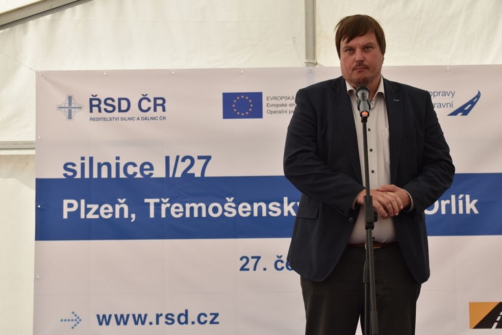 Zahájení stavby silnice I/27 v úseku Třemošenský rybník - Orlík (foto: A. Jarošová, 27.6.2019)