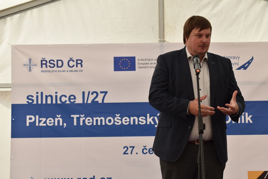 Zahájení stavby silnice I/27 v úseku Třemošenský rybník - Orlík (foto: A. Jarošová, 27.6.2019)