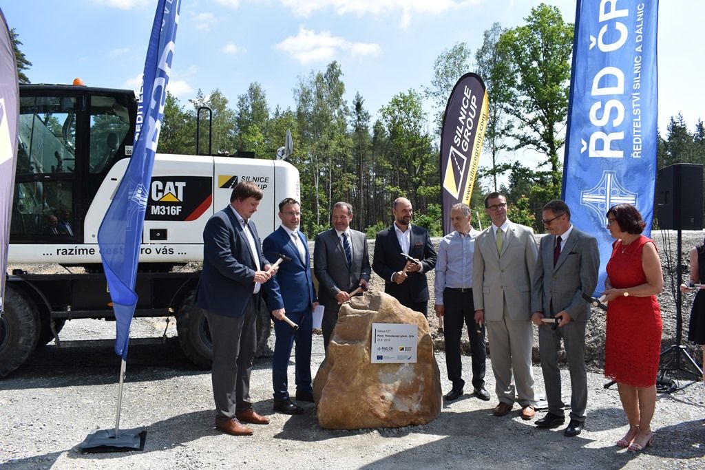 Zahájení stavby silnice I/27 v úseku Třemošenský rybník - Orlík (foto: A. Jarošová, 27.6.2019)