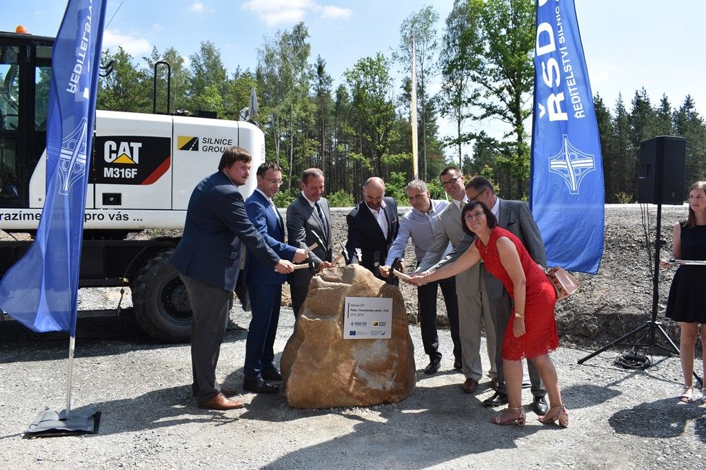 Zahájení stavby silnice I/27 v úseku Třemošenský rybník - Orlík (foto: A. Jarošová, 27.6.2019)