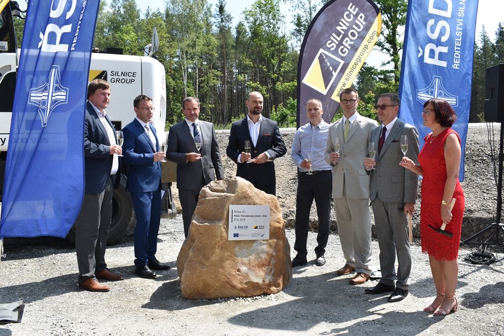 Zahájení stavby silnice I/27 v úseku Třemošenský rybník - Orlík (foto: A. Jarošová, 27.6.2019)