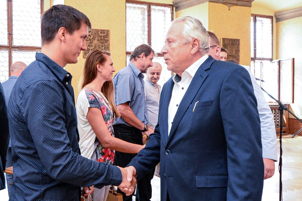 Přijetí mistrů ČR v házené a pozemním hokeji (foto: M. Pecuch, 22.7.2019)