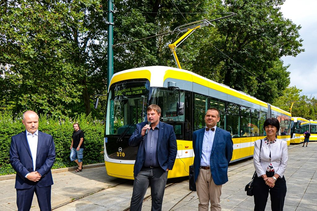 Plzeň pouští do provozu tramvaje nové generace (foto: M. Pecuch, 8.8.2019)