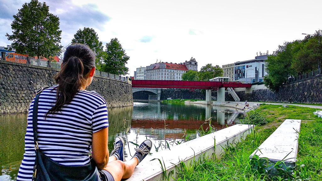 Náplavka na Radbuze v Plzni