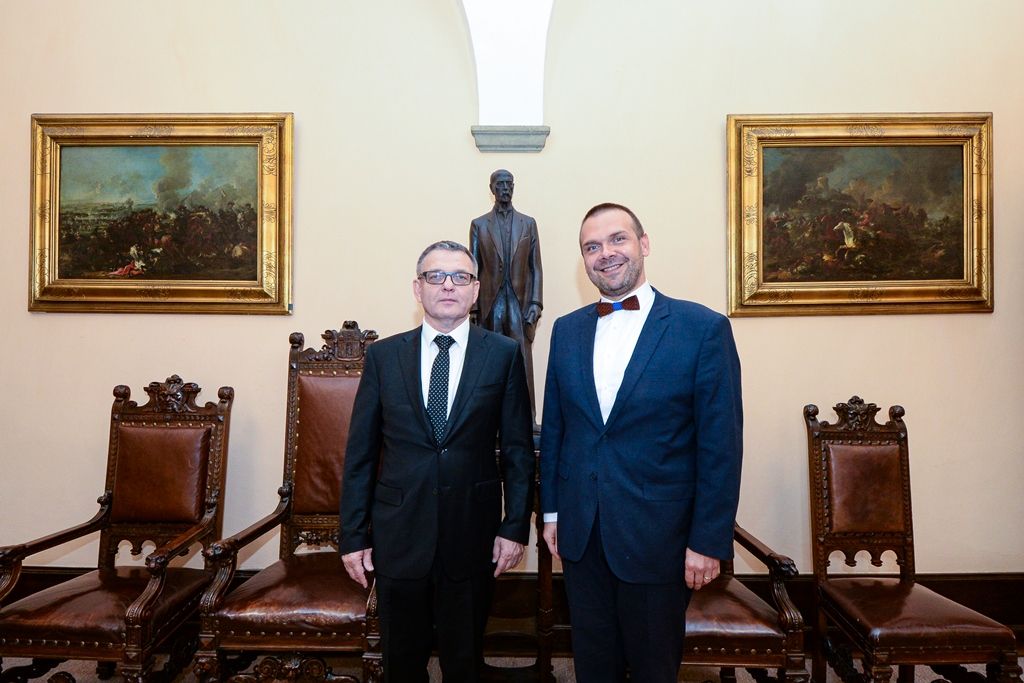 Setkání primátora s ministrem kultury ČR Zaorálkem na radnici (foto: M. Pecuch, 13.9.2019)