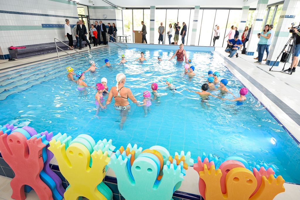Otevření nového dětského bazénu na Slovanech
