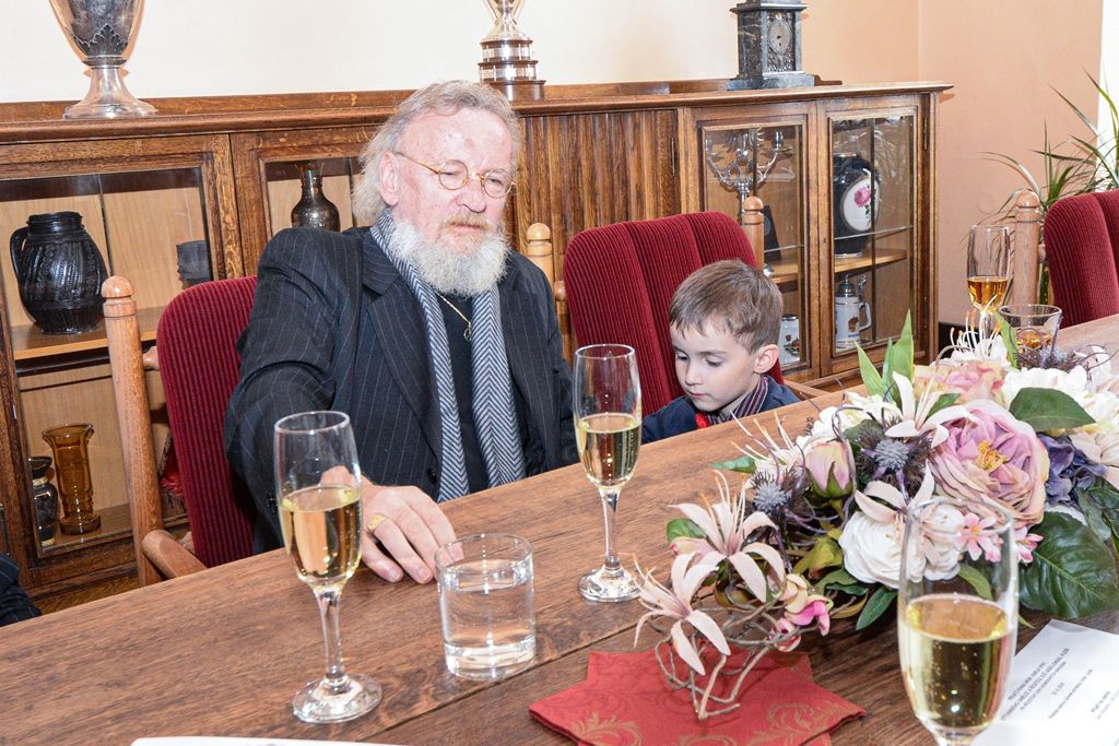 Primátor pogratuloval Karlu Sykovi k životnímu jubileu (foto: M. Pecuch, 23.9.2019)