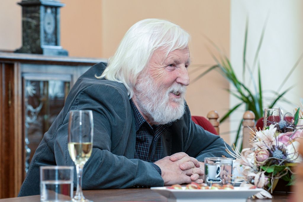 Primátor poblahopřál Janu Loučímovi k životnímu jubileu (foto: M. Pecuch, 8.10.2019)