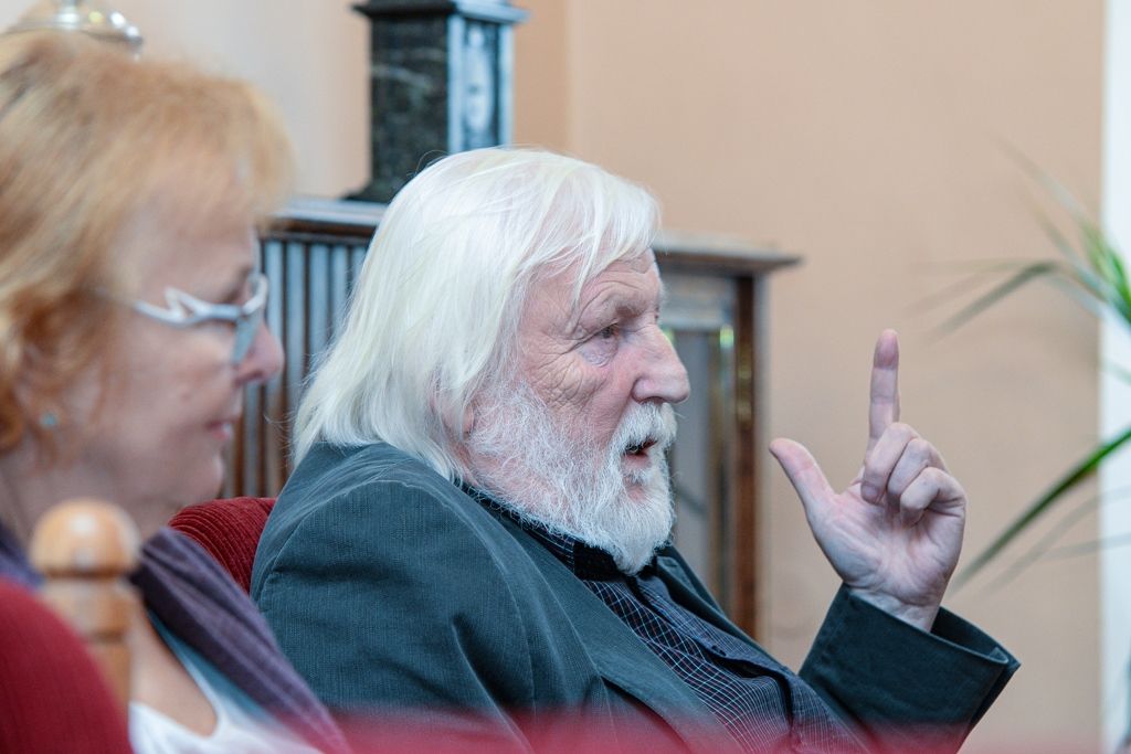 Primátor poblahopřál Janu Loučímovi k životnímu jubileu (foto: M. Pecuch, 8.10.2019)