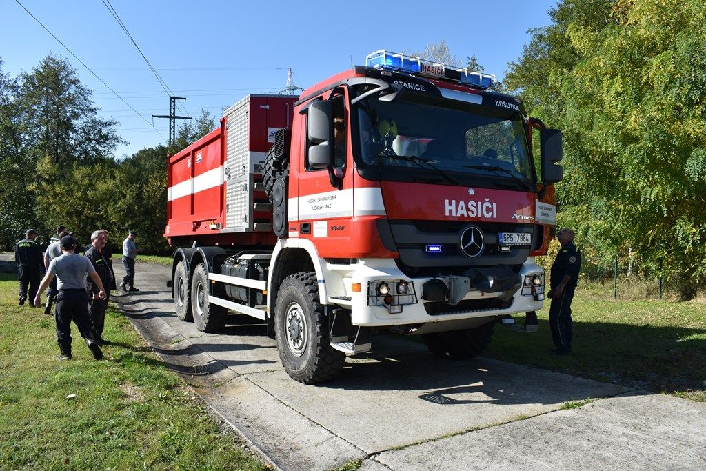 Instalace zařízení na čerpání vody z Radbuzy (foto: A. Jarošová, 14.10.2019)