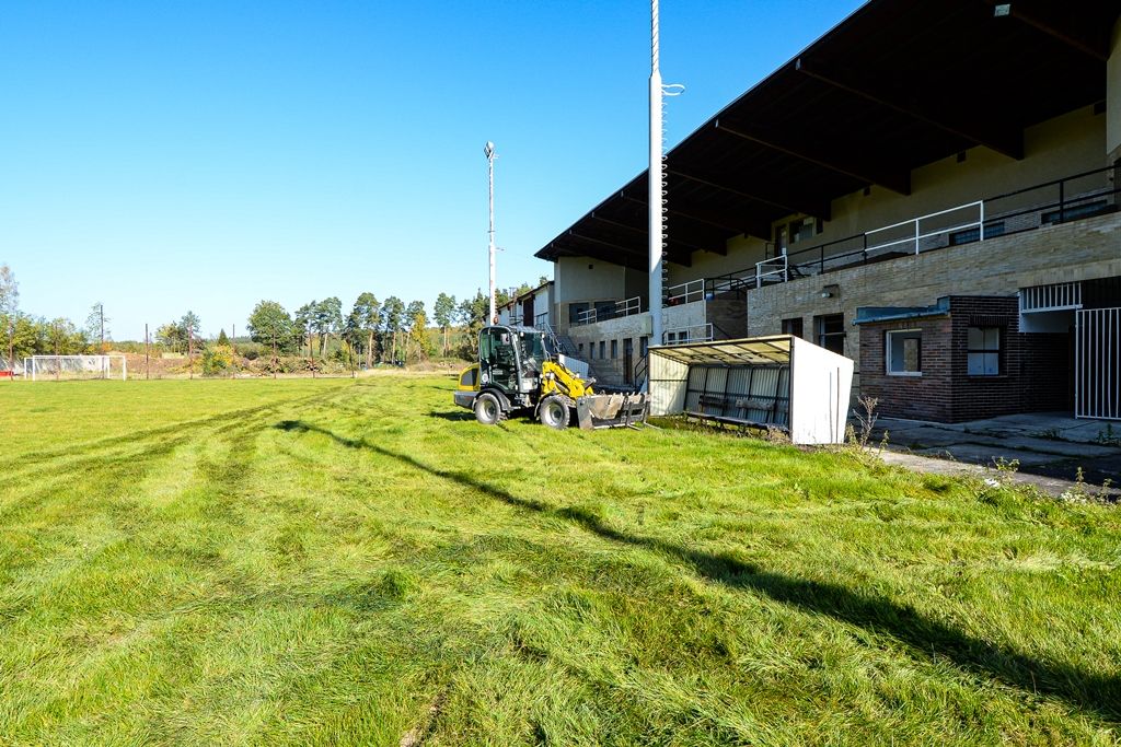 Prokopávka - zahájení stavby a současný stav / vizualizace budoucího stavu (foto: M. Pecuch, 14.10.2019)