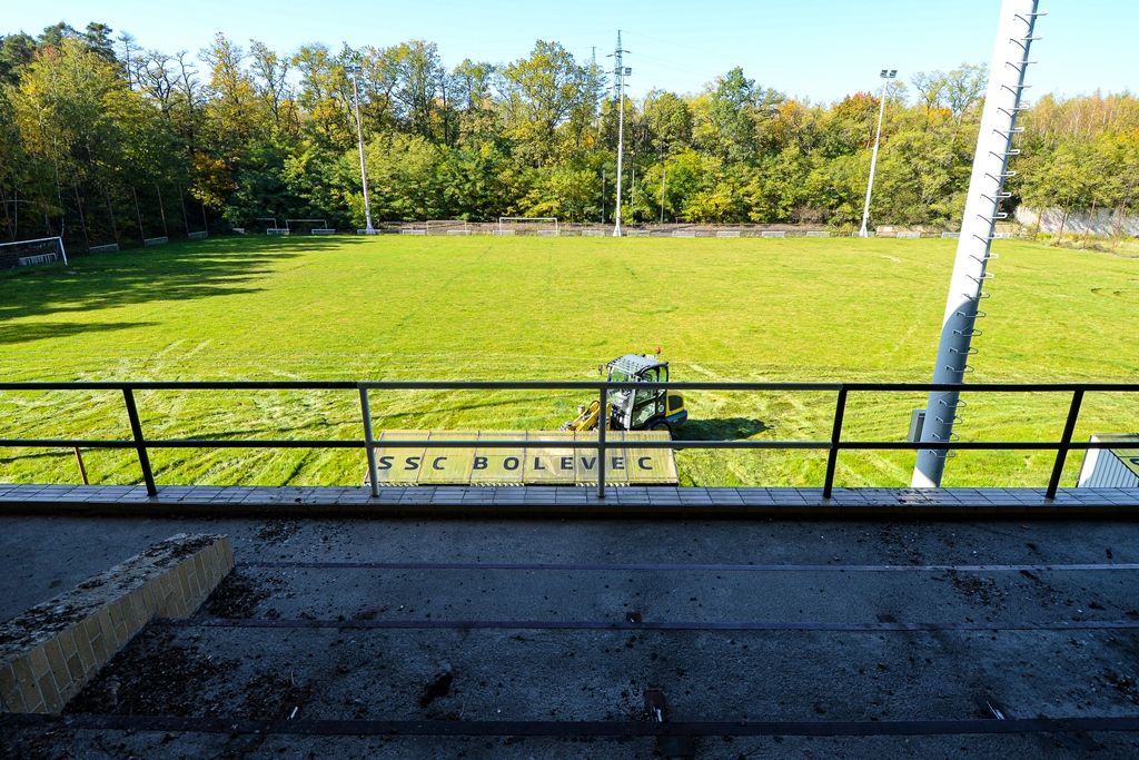 Prokopávka - zahájení stavby a současný stav / vizualizace budoucího stavu (foto: M. Pecuch, 14.10.2019)