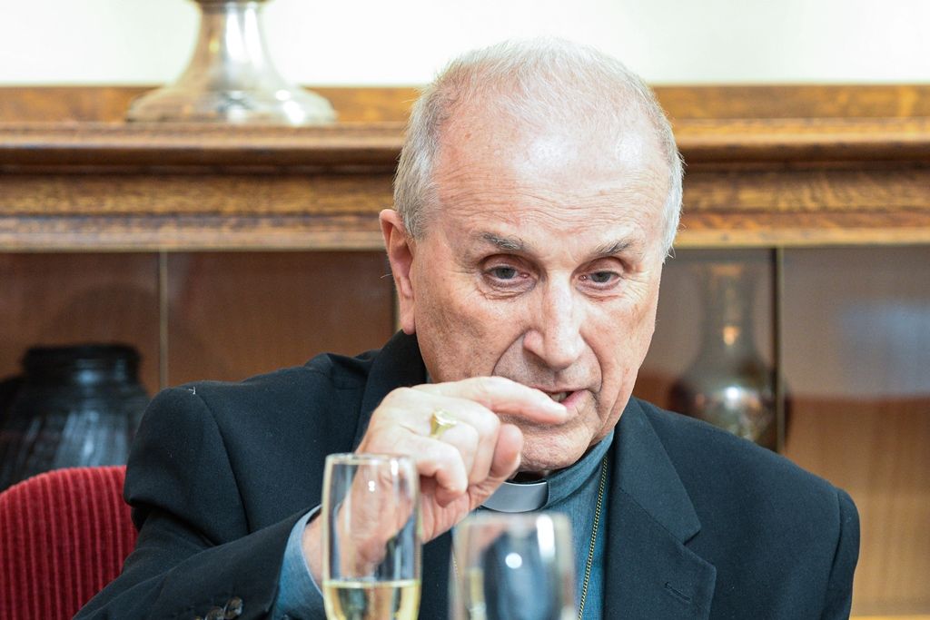 Slavnostní přijetí emeritního plzeňského biskupa Mons. Františka Radkovského (foto: M. Pecuch, 17.10.2019)