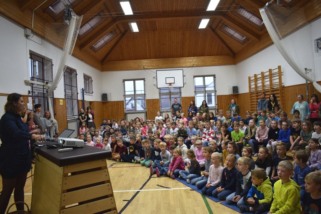 Tyršova ZŠ a MŠ v Plzni Černicích má zelenou střechu (foto: A. Jarošová, 21.10.2019)