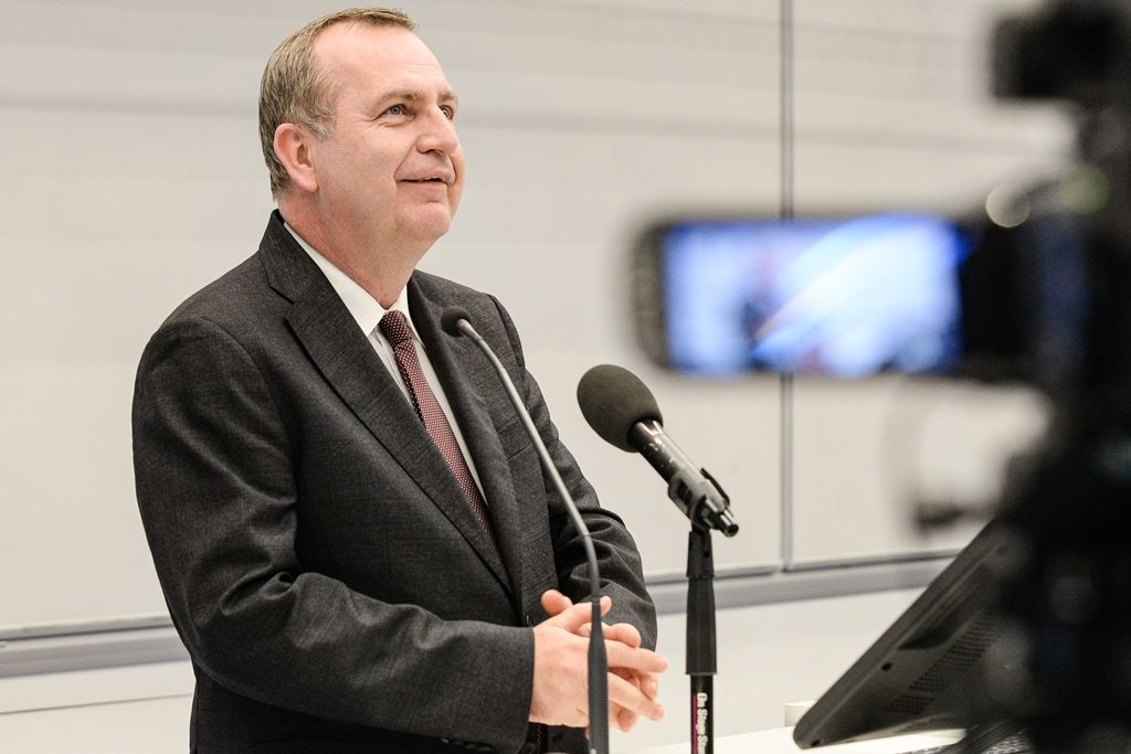 Zahájení druhé etapy výstavby Univerzitního medicínského centra UniMec (foto: M. Pecuch, 22.10.2019)