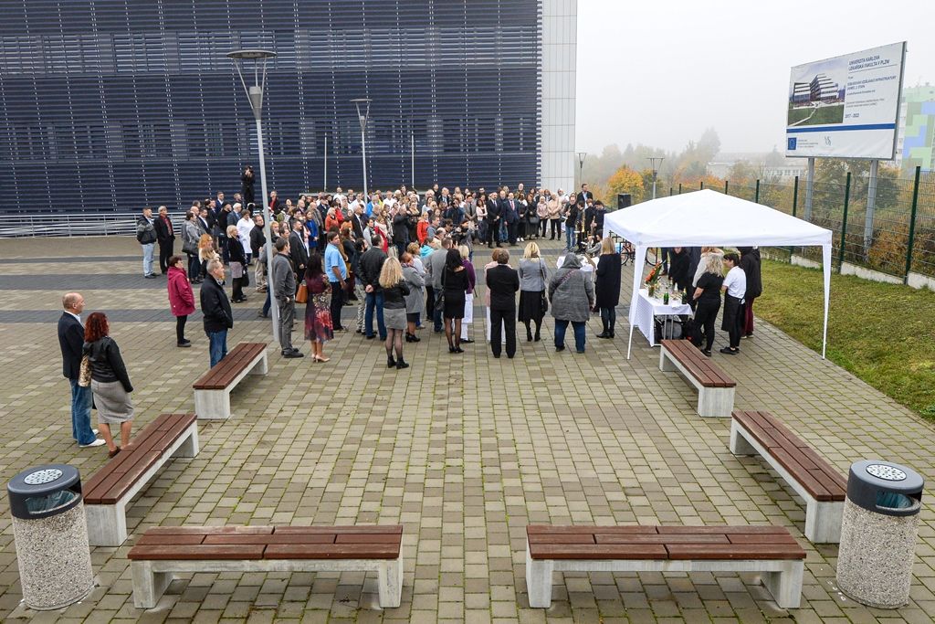 Zahájení druhé etapy výstavby Univerzitního medicínského centra UniMec (foto: M. Pecuch, 22.10.2019)