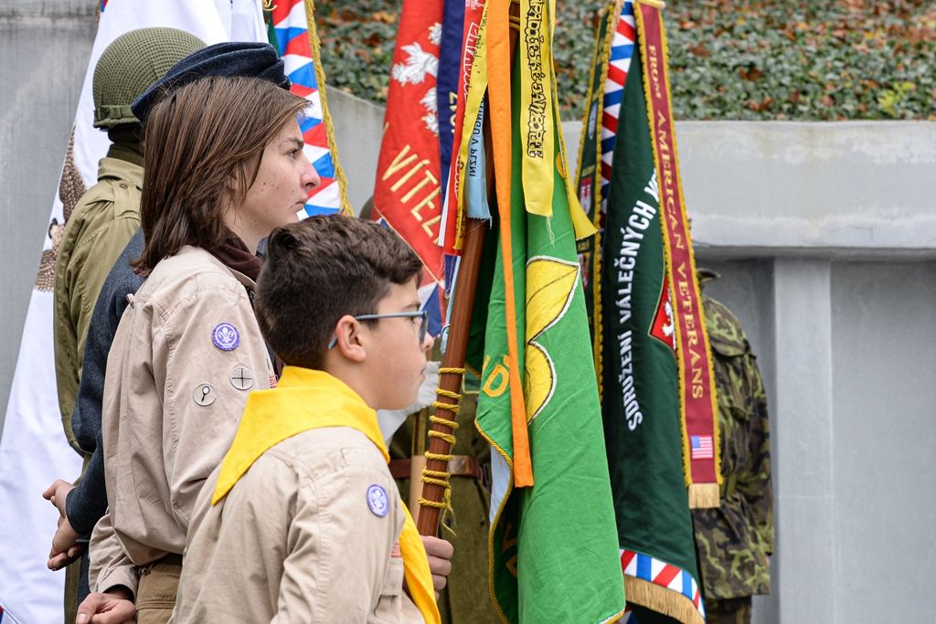 Plzeň vzpomínala na válečné veterány (foto: M. Pecuch, 11.11.2019)