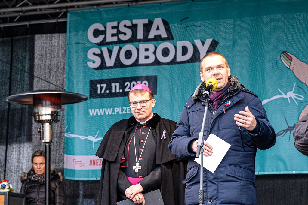 Plzeň slaví 30 let od sametové revoluce (foto: M. Pecuch, 17.11.2019)