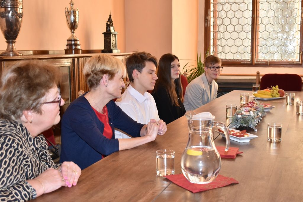 Přijetí žáků Benešovy základní školy (foto: E. Barborková, 10.12.2019)