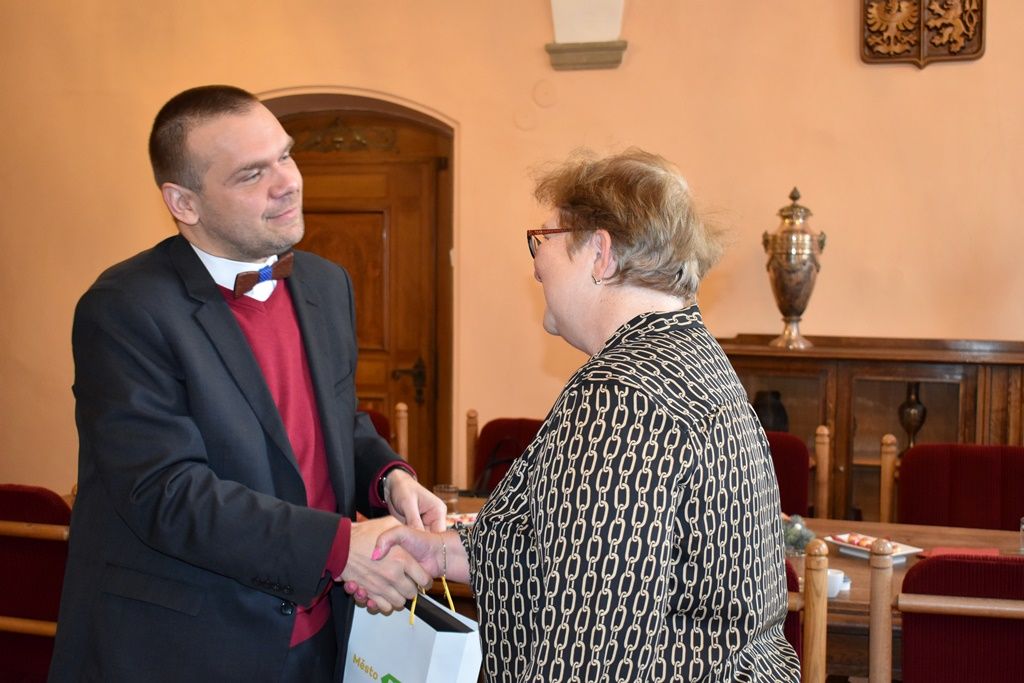 Přijetí žáků Benešovy základní školy (foto: E. Barborková, 10.12.2019)