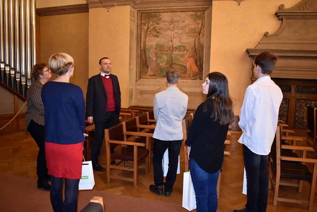 Přijetí žáků Benešovy základní školy (foto: E. Barborková, 10.12.2019)