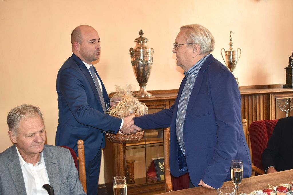 Přijetí házenkářské legendy K. Čermáka(fotografie: A. Jarošová, 10.12.2019)