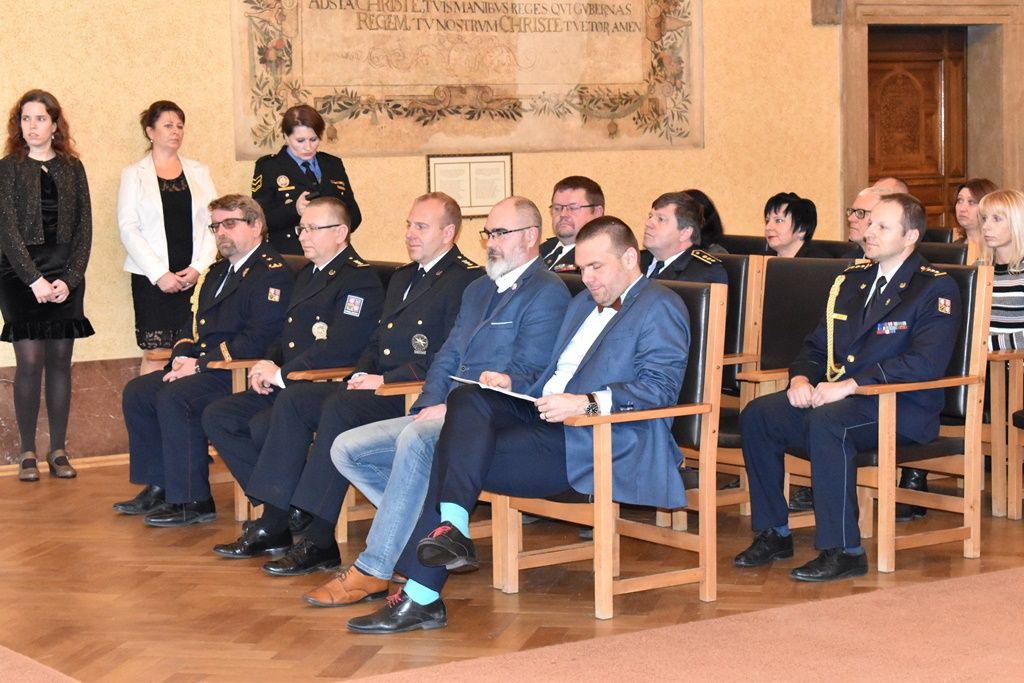 Oceňování za záchranu života a majetku (fotografie: A. Jarošová, 11.12.2019)