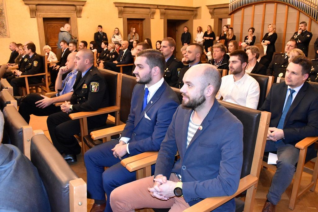 Oceňování za záchranu života a majetku (fotografie: A. Jarošová, 11.12.2019)