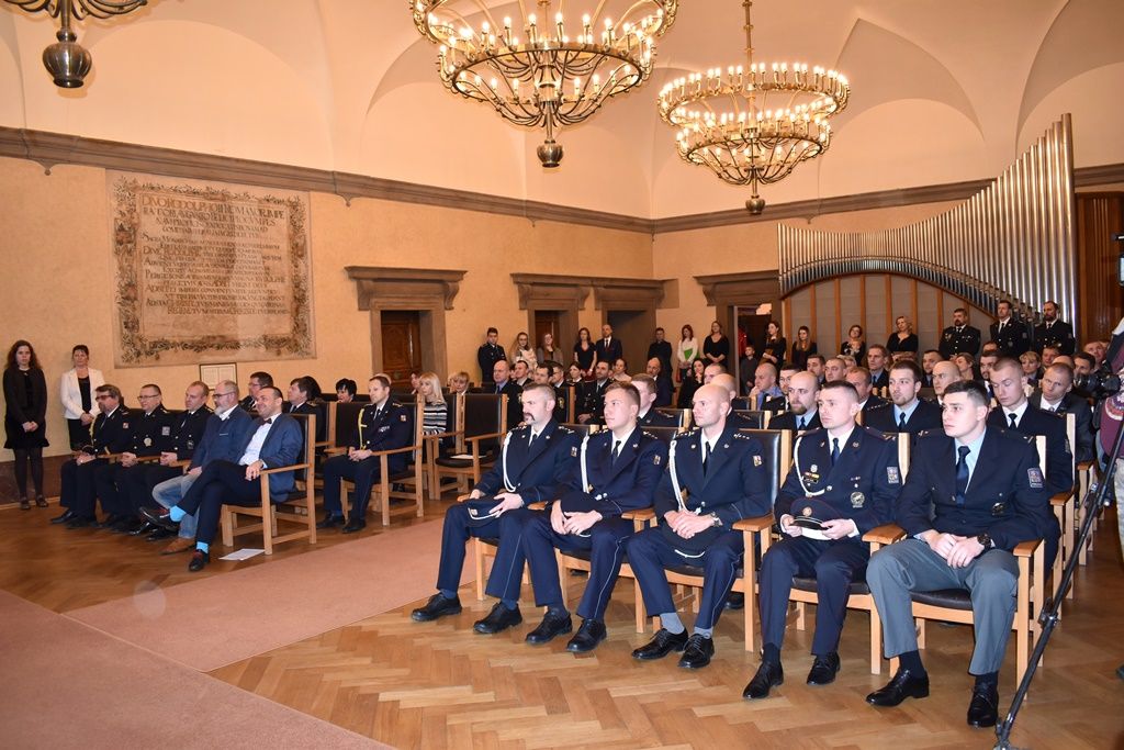 Oceňování za záchranu života a majetku (fotografie: A. Jarošová, 11.12.2019)