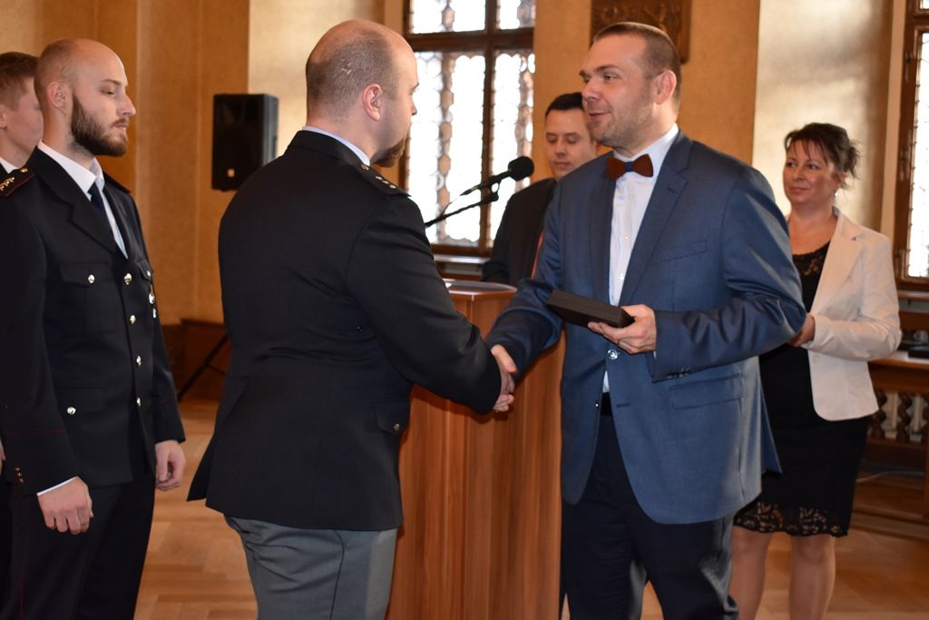 Oceňování za záchranu života a majetku (fotografie: A. Jarošová, 11.12.2019)